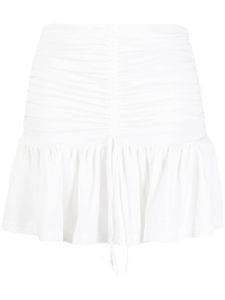 Nº21 high-waisted ruched miniskirt - Wit