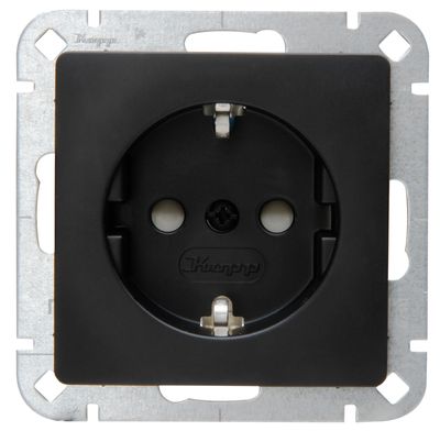 Kopp HK05 - stopcontact 1-voudig geaard mat-zwart inbouw