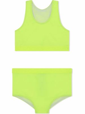 Dolce & Gabbana Kids tankini à design sans manches - Jaune