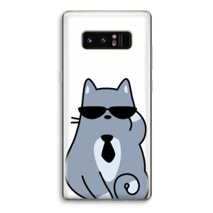 Cool cat: Samsung Galaxy Note 8 Transparant Hoesje