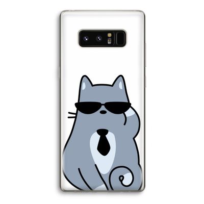 Cool cat: Samsung Galaxy Note 8 Transparant Hoesje