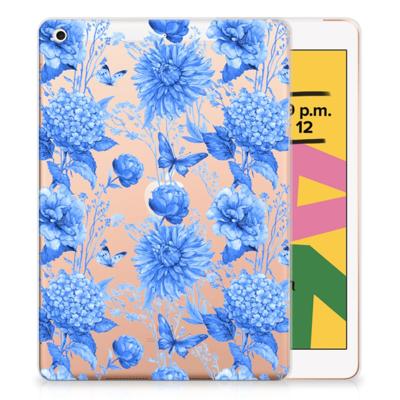 Siliconen Hoesje voor Apple iPad 10.2 | iPad 10.2 (2020) | 10.2 (2021) Flowers Blue Siliconen Hoesje voor Apple iPad 10.2 | iPad 10.2 (2020) | 10.2 (2021) Flowers Blue
