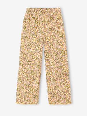 Meisjes legging in ribgebreide stof wit, bedrukt