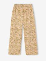 Meisjes legging in ribgebreide stof wit, bedrukt