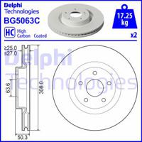 Remschijf DELPHI, Remschijftype: Geventileerd, u.a. für Ford - thumbnail