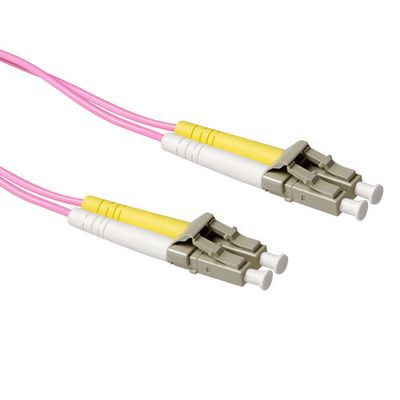 ACT RL9700 Glasvezel Patchkabel Duplex LSZH - LC/LC 50/125µm OM4 - 50 cm