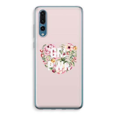 GRL PWR Flower: Huawei P20 Pro Transparant Hoesje