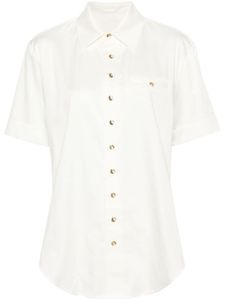 Cult Gaia chemise Rayn à manches courtes - Blanc