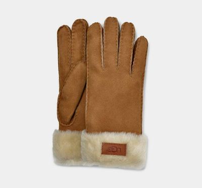 Ugg Turn cuff glove 17369 CHE chestnut Cognac maat S