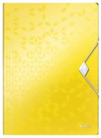 Elastomap leitz wow a4 3 klep pp geel | 10 stuks