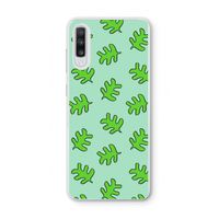 Groene blaadjes: Samsung Galaxy A70 Transparant Hoesje