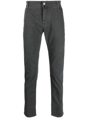 Jacob Cohën jean cigarette à patch logo - Gris