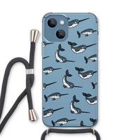 Narwhal: iPhone 13 Transparant Hoesje met koord