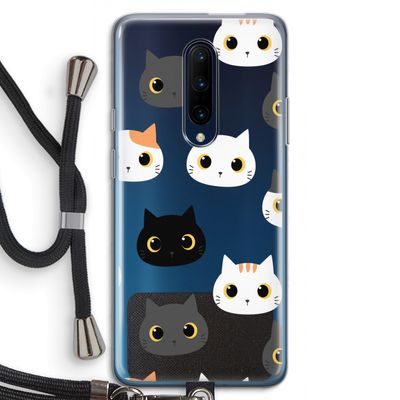 Katten: OnePlus 7 Pro Transparant Hoesje met koord