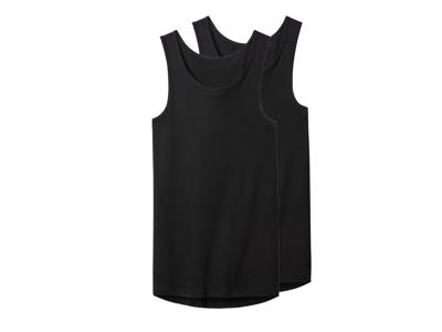 esmara Men Set van 2 heren hemden (Zwart, M)