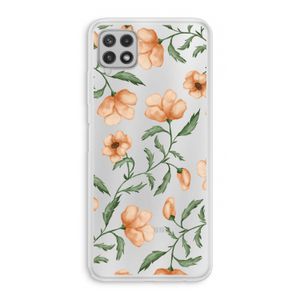 Peachy flowers: Samsung Galaxy A22 4G Transparant Hoesje