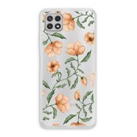 Peachy flowers: Samsung Galaxy A22 4G Transparant Hoesje