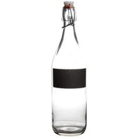 Weckflessen/lege deco flessen met krijt tekstvak 970 ml   -