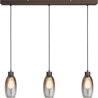 Masterlight Glazen hanglampOlive 3x Ø 12,5cm - cacao - 2431-15-100-3-02-12