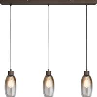 Masterlight Glazen hanglampOlive 3x Ø 12,5cm - cacao - 2431-15-100-3-02-12