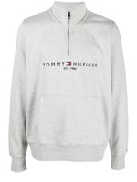 Tommy Hilfiger hoodie zippé à logo brodé - Gris - thumbnail