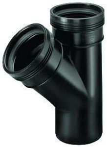 T-Stuk 45° 2 x Manchet 1 x Spie Zwart 40mm