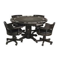 15% korting | Harley-Davidson Bar & Shield Flames Poker Tafel & Stoelen Set Met Vintage Zwarte Afwerking