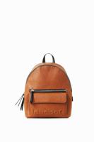 Kleine leatherlook rugzak - BROWN - U