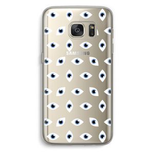 Eyes pattern: Samsung Galaxy S7 Transparant Hoesje