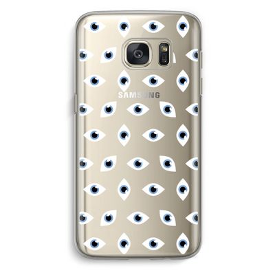 Eyes pattern: Samsung Galaxy S7 Transparant Hoesje