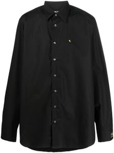 Raf Simons chemise à logo brodé - Noir