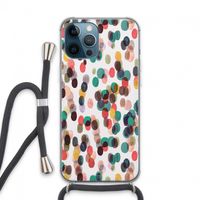 Tropical Dots: iPhone 13 Pro Max Transparant Hoesje met koord