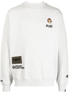 AAPE BY *A BATHING APE® sweat en jersey à logo brodé - Gris