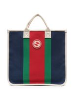 Gucci Kids sac cabas à détail Web - Bleu