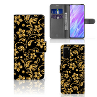 Samsung Galaxy S20 Plus Hoesje Gouden Bloemen - thumbnail