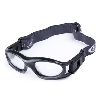 0860-01 beschermende sport bril basketbal veiligheidsbril voor kinderen met verstelbare Strap(Black)