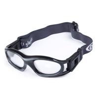 0860-01 beschermende sport bril basketbal veiligheidsbril voor kinderen met verstelbare Strap(Black)
