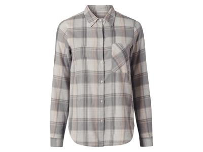 esmara Flanellen dames blouse (Grijs, L (44-46))