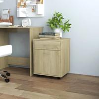Rolkast 45x38x54 cm bewerkt hout sonoma eikenkleurig