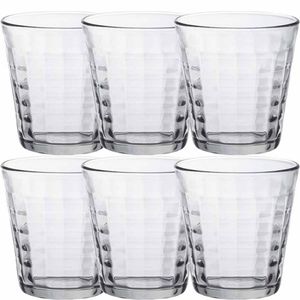 6x Drinkglazen/waterglazen transparant Prisme 275 ml - Drinkglazen