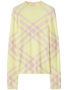 Burberry pull à carreaux - Jaune