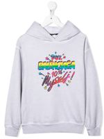 Balenciaga Kids hoodie à logo imprimé - Gris