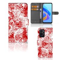 Telefoonhoesje met Naam OPPO A76 | A96 Angel Skull Rood Telefoonhoesje met Naam OPPO A76 | A96 Angel Skull Rood