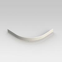 Douchepaneel Kwartrond Van Marcke Helion 90x90x10cm Kunststofcomposiet Wit