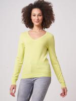 Basic V-hals trui van zuiver cashmere