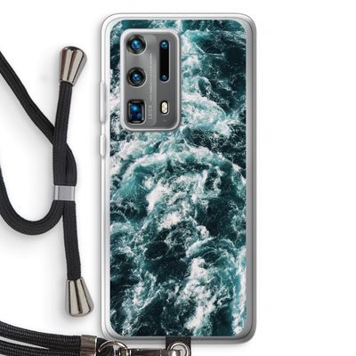 Zee golf: Huawei P40 Pro Plus Transparant Hoesje met koord
