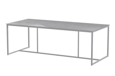 Quatro Tafelframe Frost Grey met Ceramic Light Grey Tafelblad 220 x 95 cm - 4so
