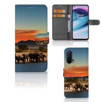 OnePlus Nord CE 5G | Telefoonhoesje | Met pasjeshouder | Olifanten