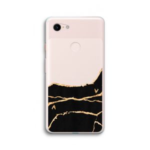 Gouden marmer: Google Pixel 3 XL Transparant Hoesje