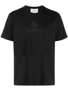 Iceberg t-shirt en coton à logo brodé - Noir